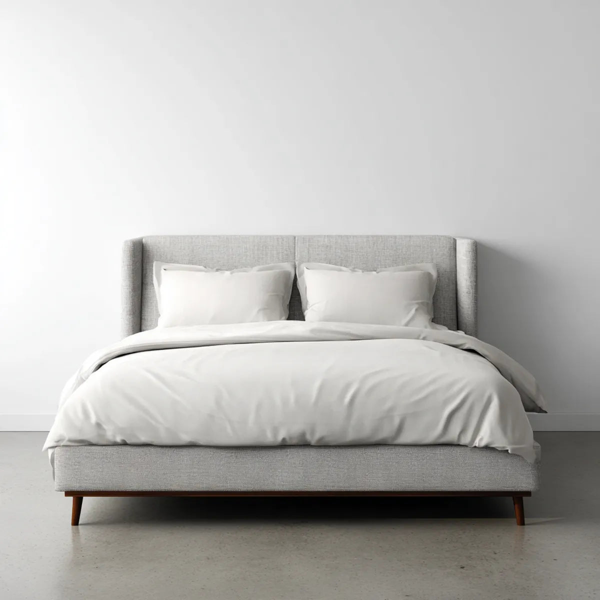 Polsterbett Doppelbett Hellgrau 160 x 200 cm Polyester Rechteckig