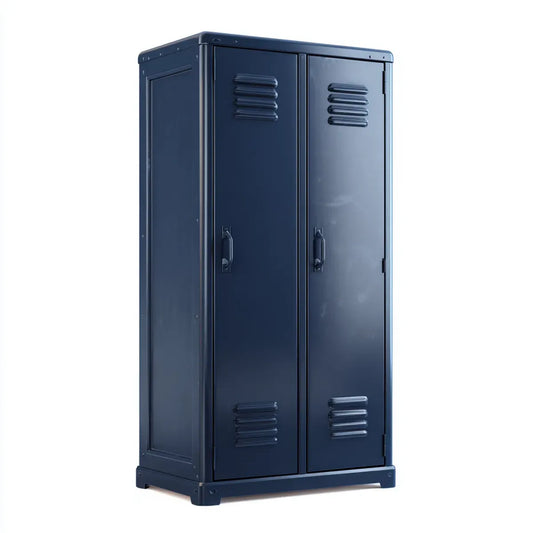 Metallspind Stahlschrank Dunkelblau 80 x 40 x 180 cm Stahlblech Rechteckig