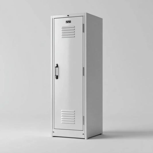 Metallspind Stahlschrank Weiß 180 x 38 x 45 cm Stahlblech Rechteckig